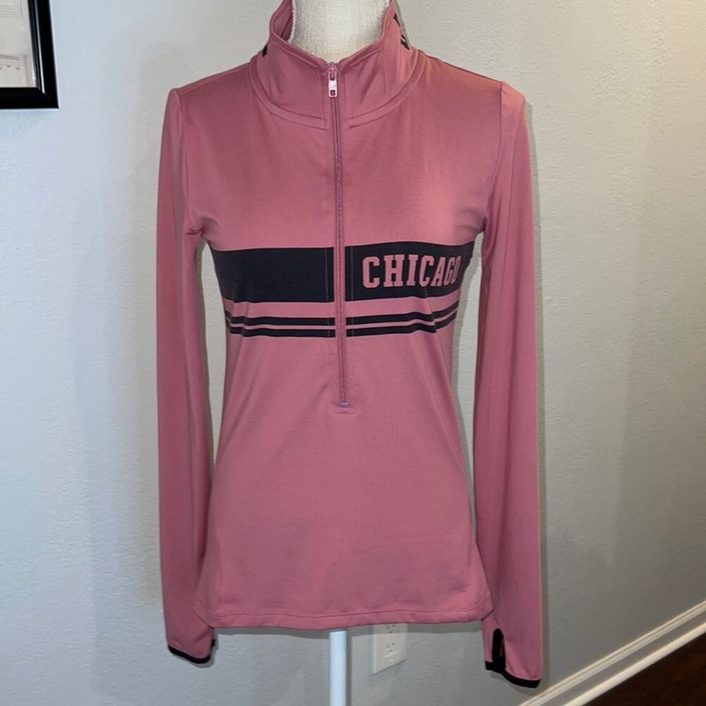 PINK Victoria’s Secret Ultimate Chicago 1/2 Zip Shirt With Thumbholes- Size S
